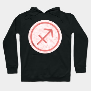 Living Coral Marble Zodiac - Sagittarius Hoodie